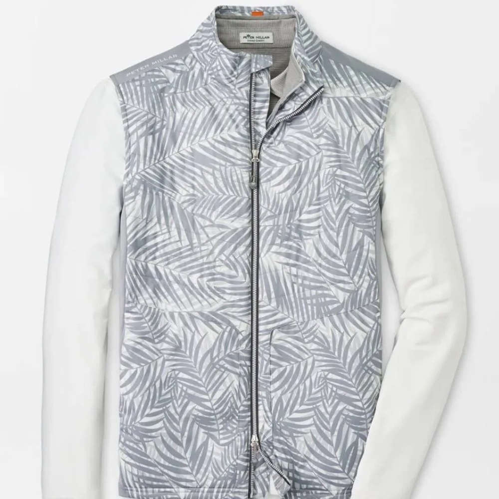 Peter Millar Golf Vest Mens M Crown Sport Fuse Elite Hybrid Gale Grey $200